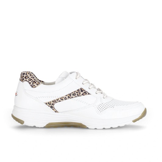 Gabor Rolling Soft 86.978.25 White & Leopard Sneaker | newshoes.ie