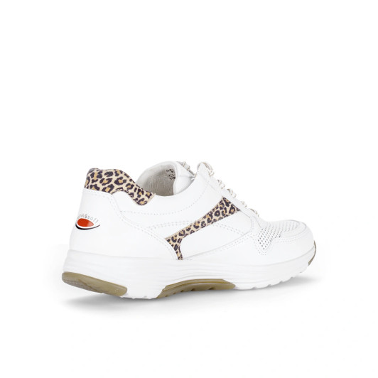 Gabor Rolling Soft 86.978.25 White & Leopard Sneaker | newshoes.ie