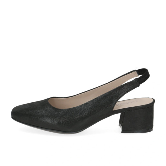 Caprice 9-29500-42 043 Black Metallic Slingback | newshoes.ie