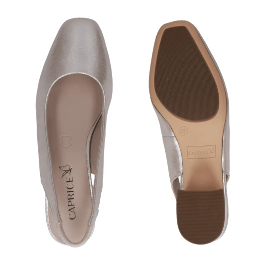 Caprice 9-29500-42 341 Taupe Metallic Slingback | newshoes.ie