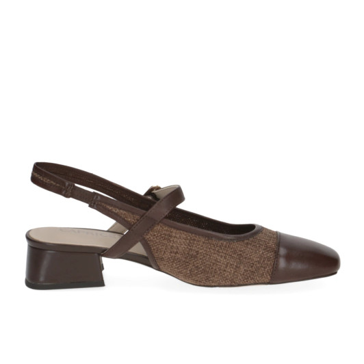Caprice 9-29604-46 329 Brown Slingback Pumps | newshoes.ie