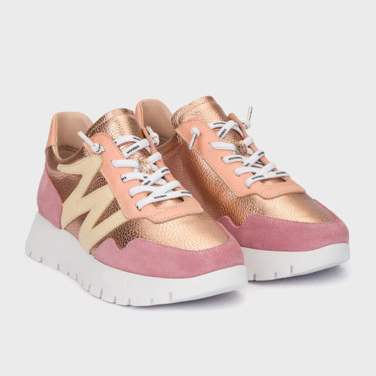 Wonders Odisei 01 A-24101 Blush Combi Wedge Sneaker | newshoes.ie