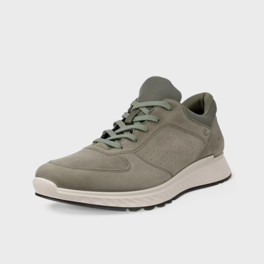 Ecco Exostride M Low 835314-61477 Smokey Olive Suede Men's Sneaker | newshoes.ie
