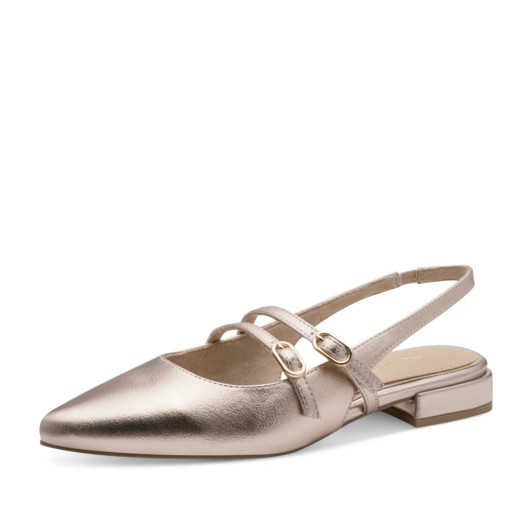 Marco Tozzi 2-29409-44 957 Metallic Flat Slingback | newshoes.ie