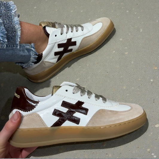 Another Trend Iconic II A032C253 Cream Leopard Print Sneaker | newshoes.ie