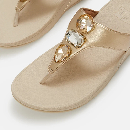 Fitflop Lulu Ultra-Jewel Metallic Toe Post Sandals | newshoes.ie