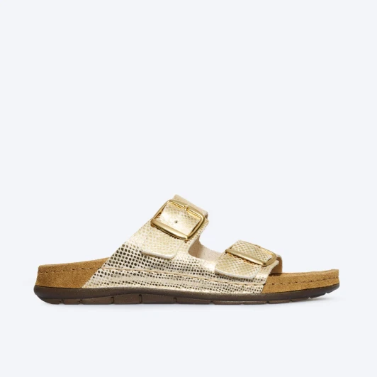 Rohde EASYS  5872-29 Gold Print Patent Mule Sandal