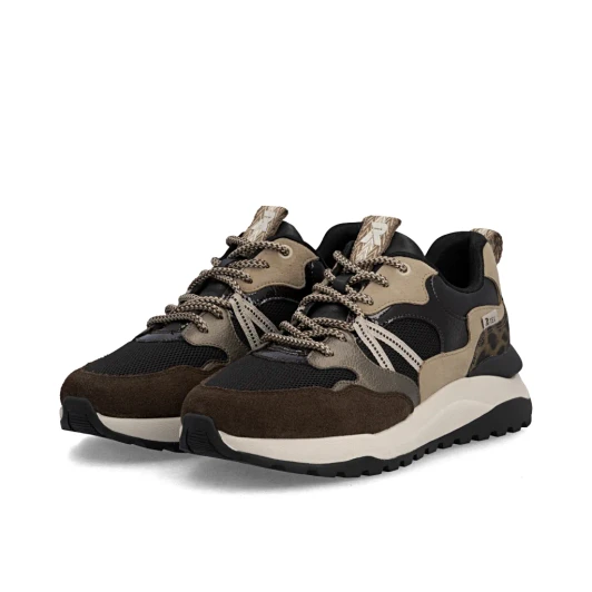 Rieker Sport W2501-90 Brown Black Water-Repellent Sneaker | newshoes.ie