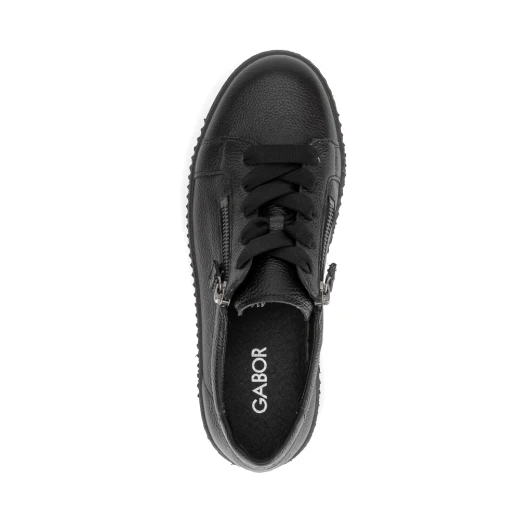 Gabor 6010.02.003 Black Leather Casual Shoe | newshoes.ie