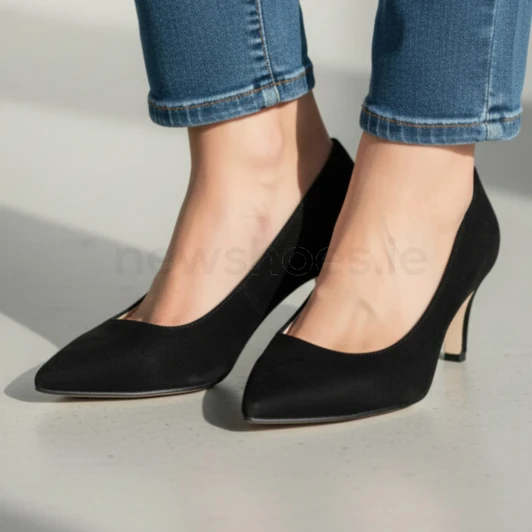 Gabor 3014.01.001 (G fit) Comfort Fit Black Suede Court Shoe | newshoes.ie