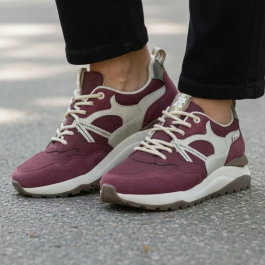 Rieker Sport W2501-35 Wine Beige Brown Water-Repellent | newshoes.ie