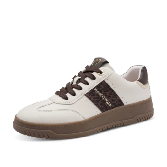 Marco Tozzi 23775-46 490 Cream Leopard Sneaker | newshoes.ie