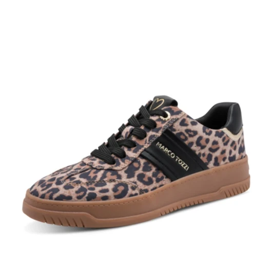 Marco Tozzi 23772-46 005 Black Leopard Sneaker | newshoes.ie
