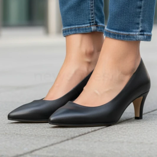 Gabor 3014.01.008 (G fit) Comfort Fit Black Leather Court Shoe | newshoes.ie