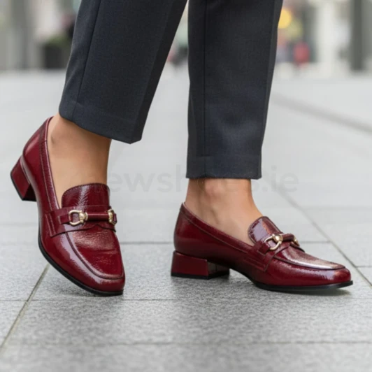 Marco Tozzi 2-24252-47 527 Dark Red Patent Loafer