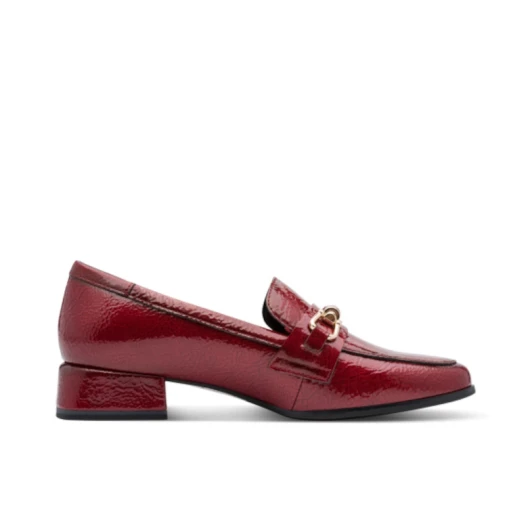 Marco Tozzi 2-24252-47 527 Dark Red Patent Loafer | newshoes.ie