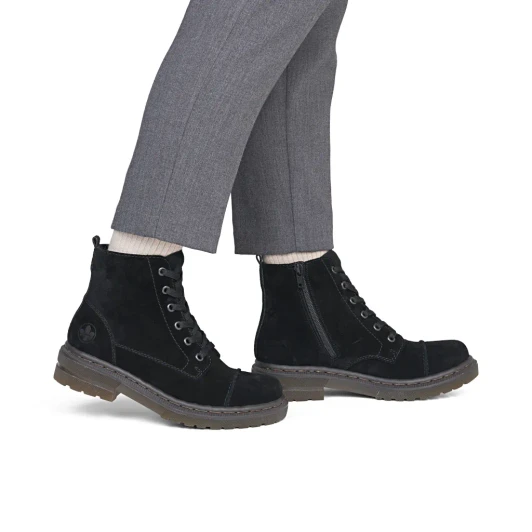 Rieker 78202-01 Black Biker Boot | newshoes.ie