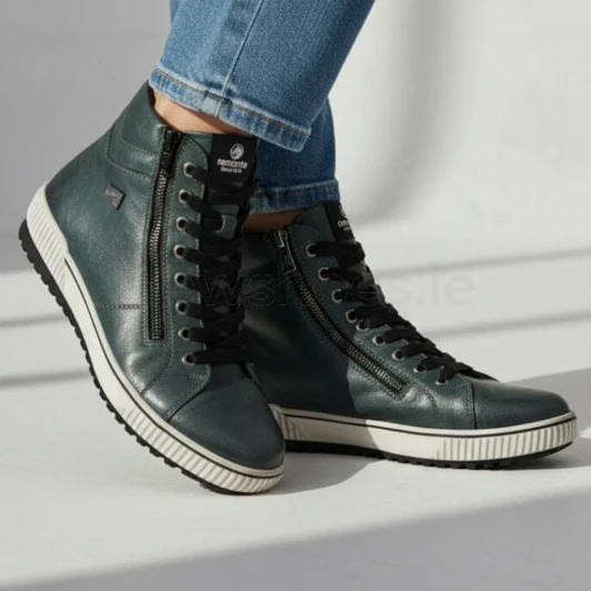 Remonte D0772-54 Dark Green Tex Casual Ankle Boot | newshoes.ie