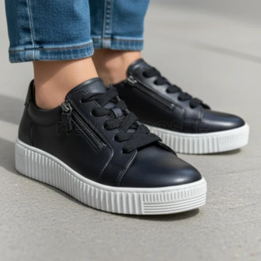 Gabor 6010.02.011 Navy Wedge Casual Shoe | newshoes.ie