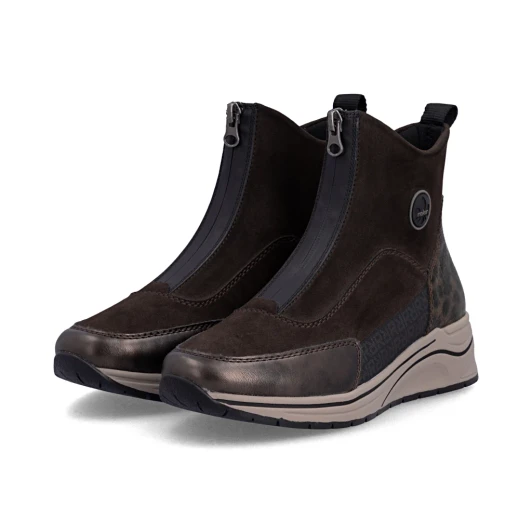 Rieker N9554-25 Dark Brown Wide Fit Ankle Boot | newshoes.ie