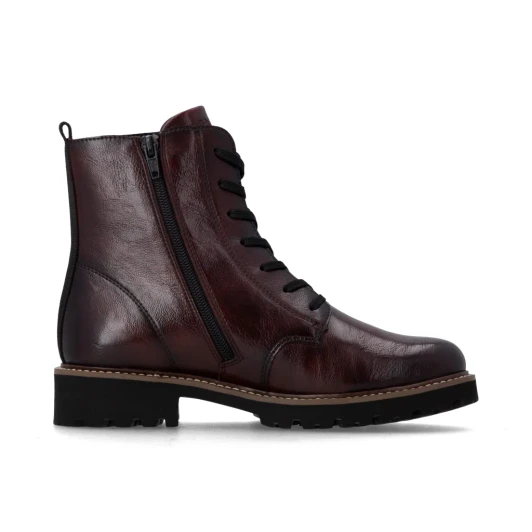 Remonte D8661-35 Wine Leather Biker Boot | newshoes.ie