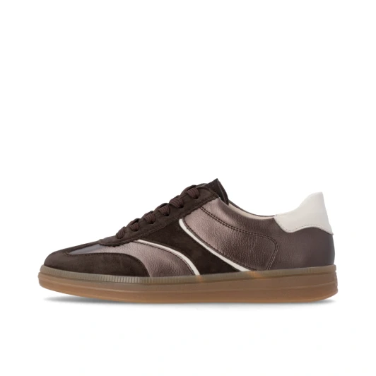 Remonte D2C05-90 Metallic Bronze & Dark Brown Low Sneaker | newshoes.ie
