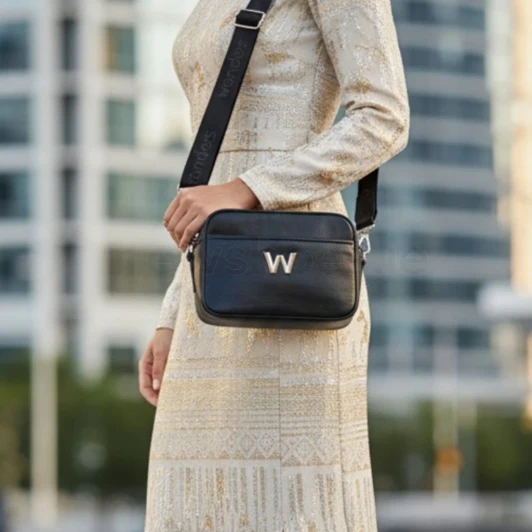 Wonders Cloud WB-52002 Black Nylon Bag | newshoes.ie