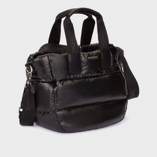 Wonders Vana WB-56002 Nylon Blesk Smooth Napa Leather Black Bag | newshoes.ie