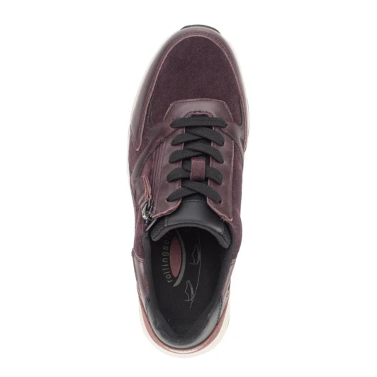 Gabor Rolling Soft 0106.01.010 Mulberry Black Sneaker | newshoes.ie