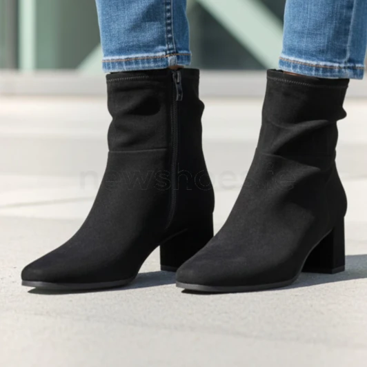 Caprice 9-25304-47 044 Black Block Heel Ankle Boot | newshoes.ie
