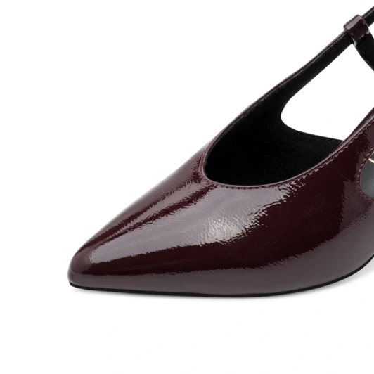 Marco Tozzi 29609-47 511 Bordeaux Patent Slingback Pump | newshoes.ie
