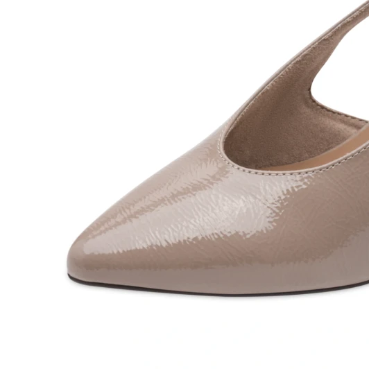 Marco Tozzi 29609-47 476 Tan Patent Slingback Pump | newshoes.ie