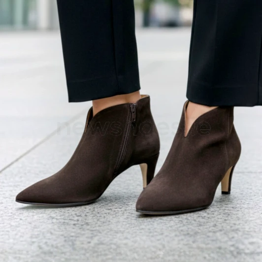 Gabor 8017.01.002 Mocca Pointed Toe Ankle Boot | newshoes.ie