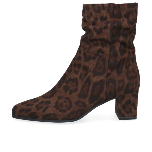Caprice 9-25304-47 420 Brown Leopard Print Block Heel Ankle Boot | newshoes.ie