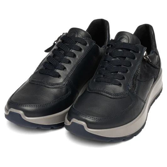 Ara New York 12-25112-32 (H Fitting) Navy Wide Fit Sneaker | newshoes.ie