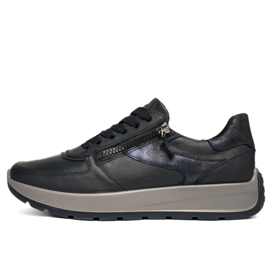 Ara New York 12-25112-32 (H Fitting) Navy Wide Fit Sneaker | newshoes.ie