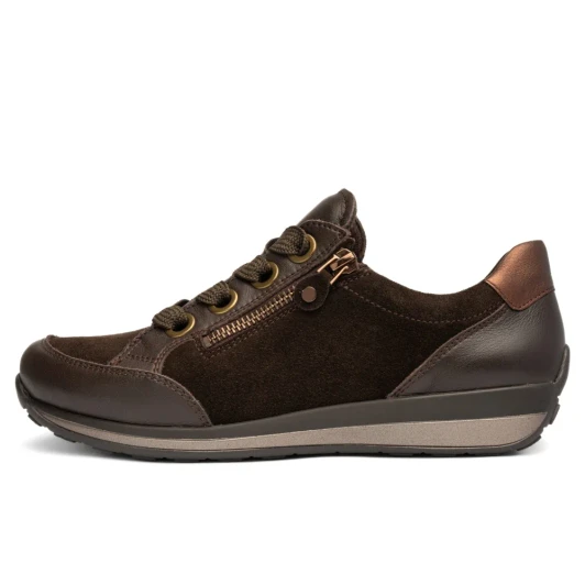 Ara Osaka 12-64587-23 (H Fitting) Dark Brown Wide Fit Sneaker | newshoes.ie