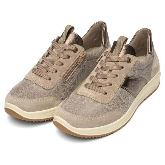 Ara Osaka 3.0 12-25532-15 (H Fitting) Cashmere Metallic Wide Fit Sneaker | newshoes.ie