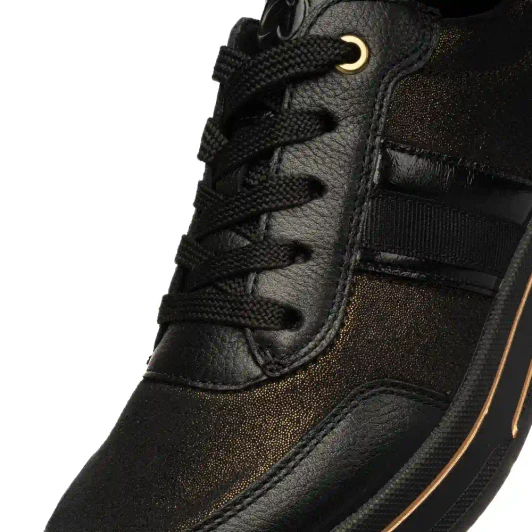 Ara Sapporo 3.0 12-27553-01 (H Fitting) Black Bronze Wide Fit Women's Sneaker | newshoes.ie