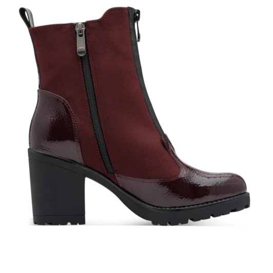 Marco Tozzi 25405-47 550 Bordeaux Block Heel Ankle Boot | newshoes.ie