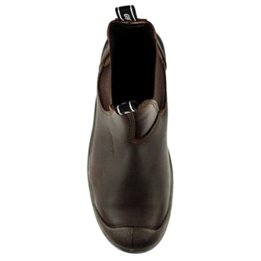 Top overview of Grisport Chukka Chelsea brown safety boot