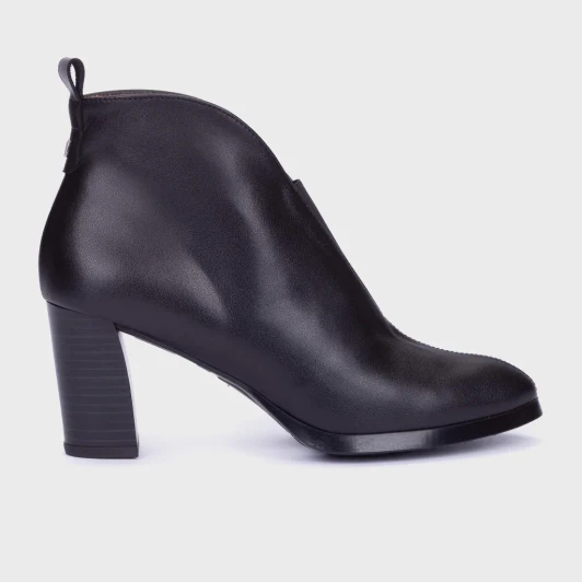 Wonders Vflex 12 L-1112 Black Block Heel Bootee | newshoes.ie