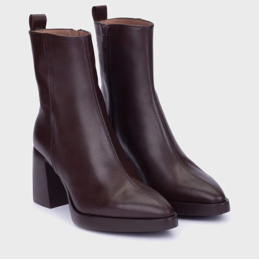 Wonders Vera 01 L-1601 Brown Leather Ankle Boot | newshoes.ie