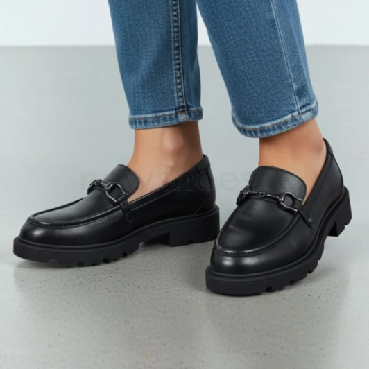 Clarks Code L Step 26320202 Black Leather Loafer | newshoes.ie