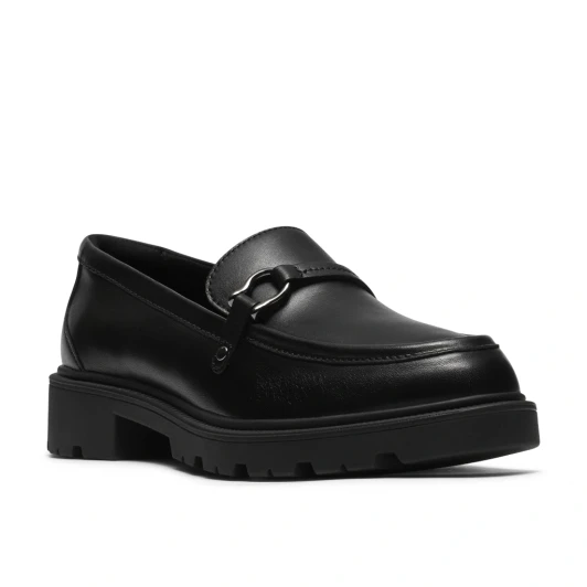 Clarks Code L Step 26320202 Black Leather Loafer | newshoes.ie