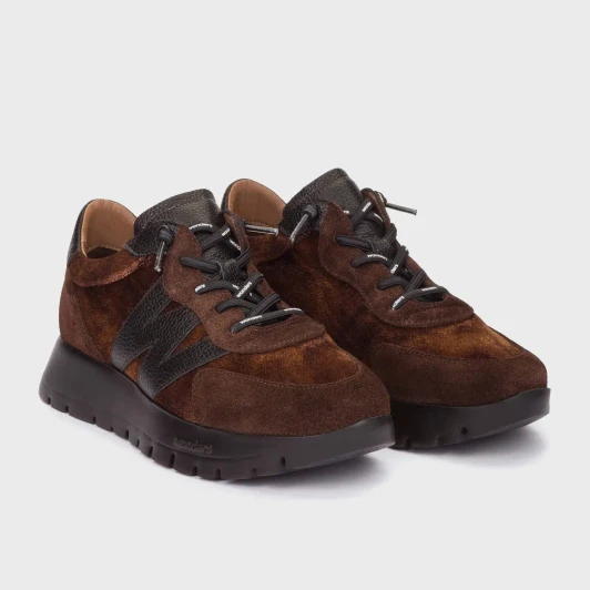 Wonders Odisei 111 Brown Leather Women's Sneaker | newshoes.ie