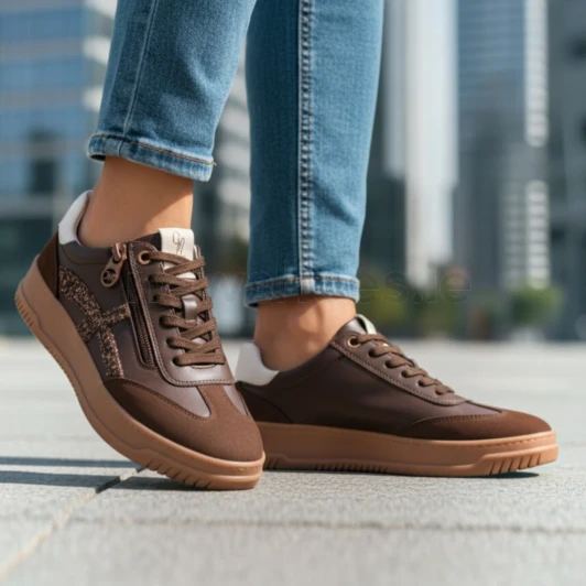 Marco Tozzi 83706-46 353 Brown Platform Sneaker | newshoes.ie