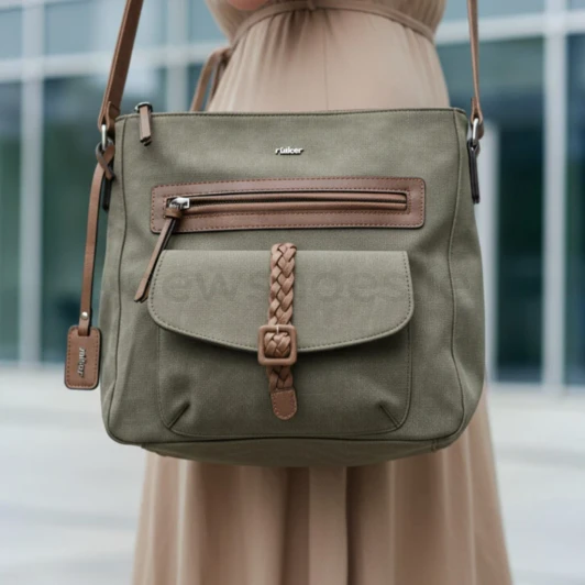 Rieker H1340-54 Khaki Cross Body Bag | newshoes.ie