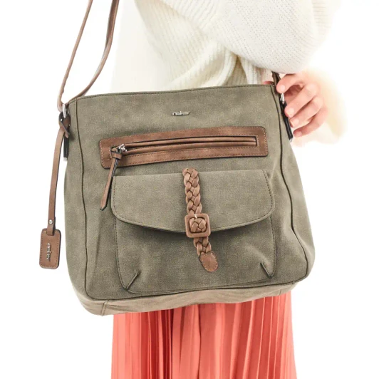 Rieker H1340-54 Khaki Cross Body Bag | newshoes.ie