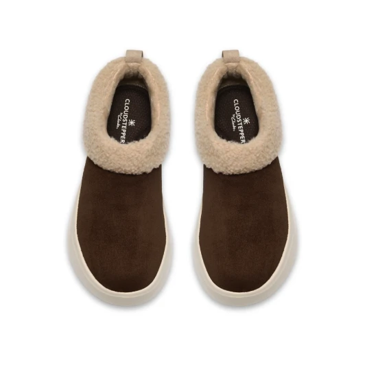 Clarks Solevana Cozy 26328503 Dark Brown Clog Slipper | newshoes.ie